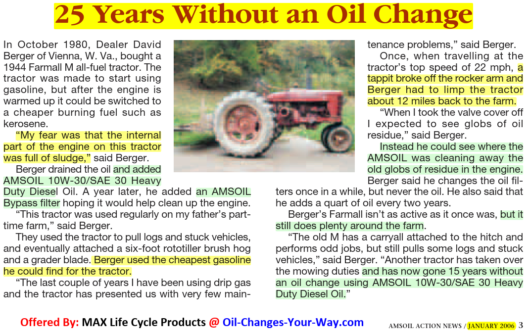 1944 Farmall M All-Fuel Tractor goes 25 Years Without an Oil Change