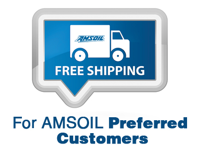U.S. AMSOIL Preferred Customers receive free shipping on orders more than $100. Canadian Preferred Customers receive free shipping on orders more than $130. ALL Preferred Customers save up to 25 percent on AMSOIL products, earn points on every purchase and receive exclusive promotions.