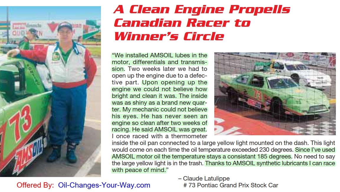 AMSOIL Racing is Research™ Testimonial
