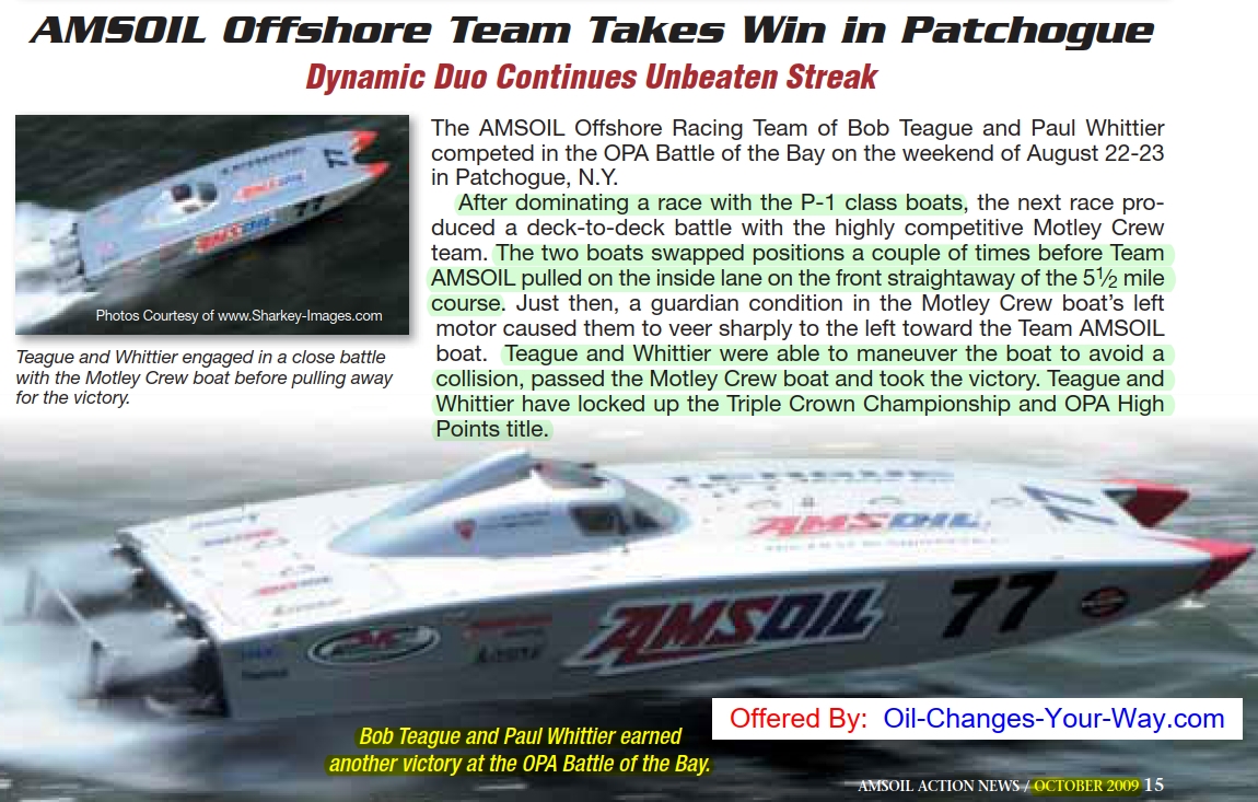AMSOIL Racing is Research™ Testimonial