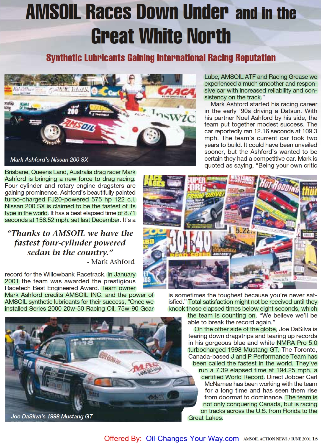 AMSOIL Racing is Research™ Testimonial