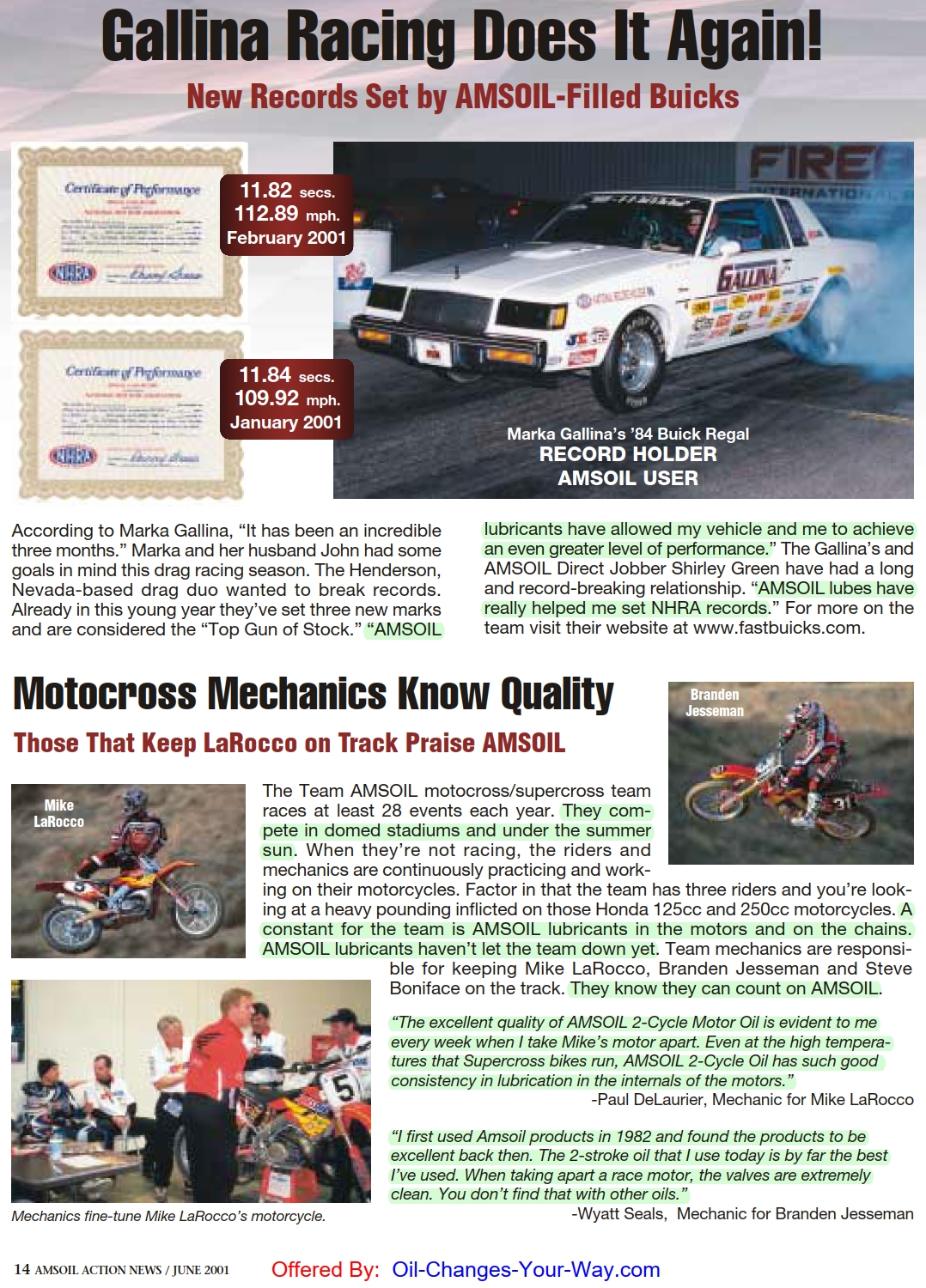 AMSOIL Racing is Research™ Testimonial