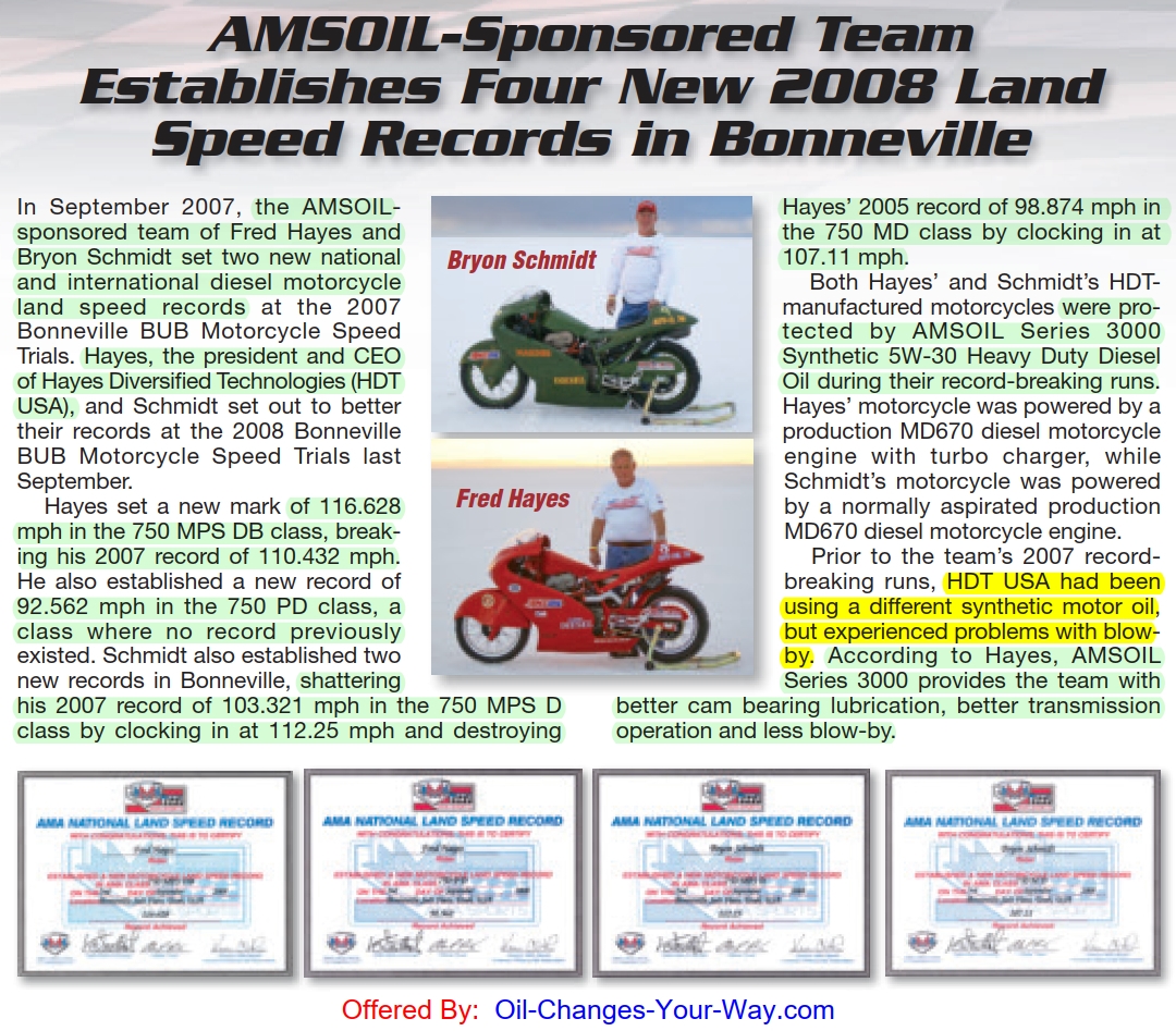 AMSOIL Racing is Research™ Testimonial