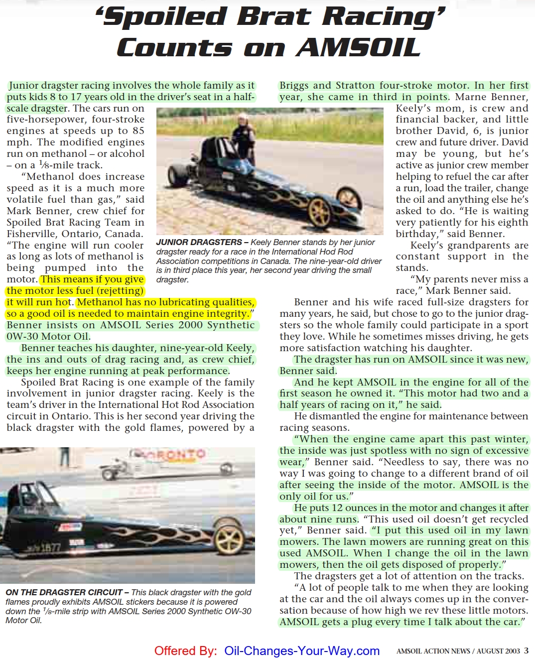 AMSOIL Racing is Research™ Testimonial