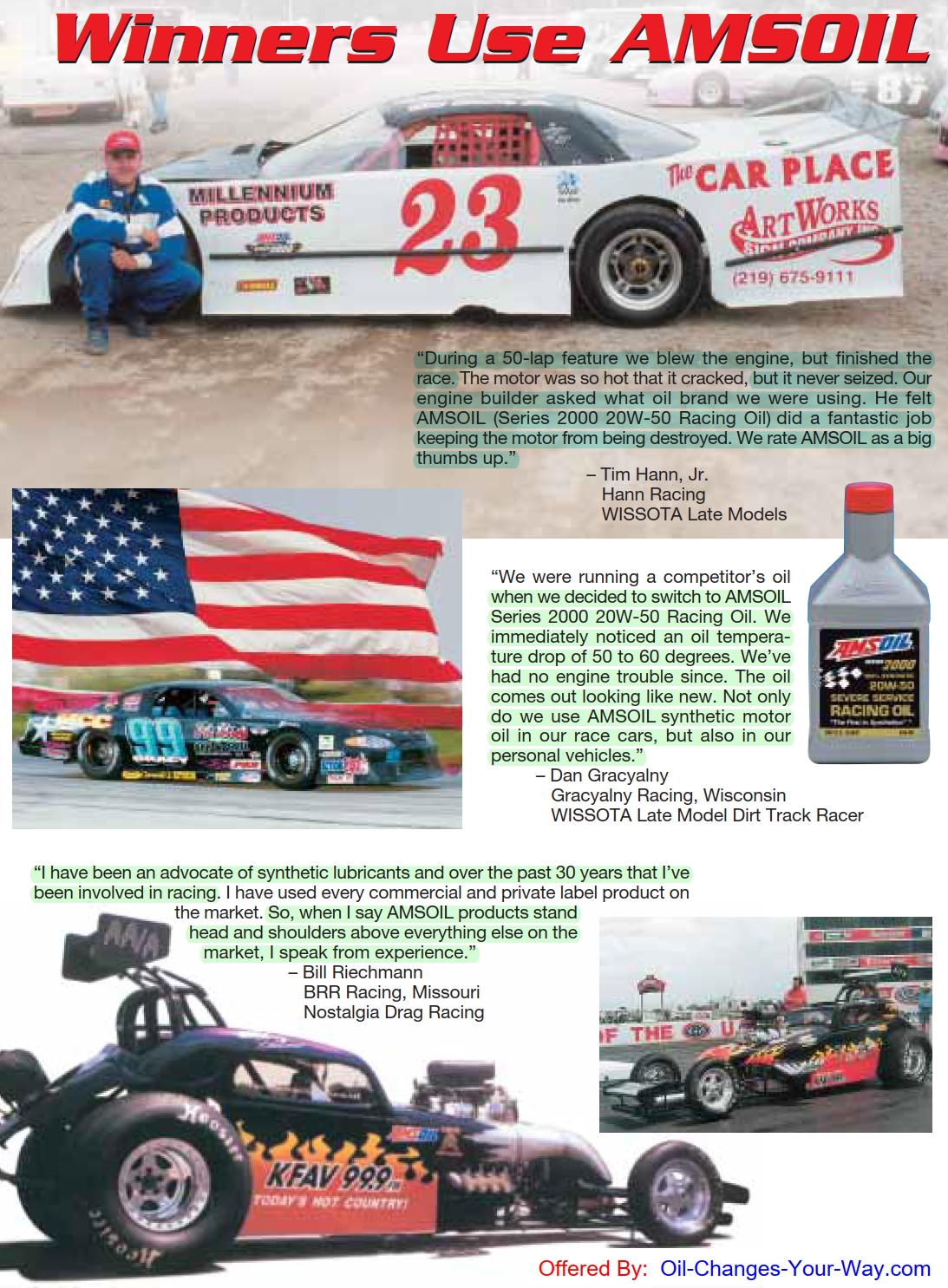 AMSOIL Racing is Research™ Testimonial